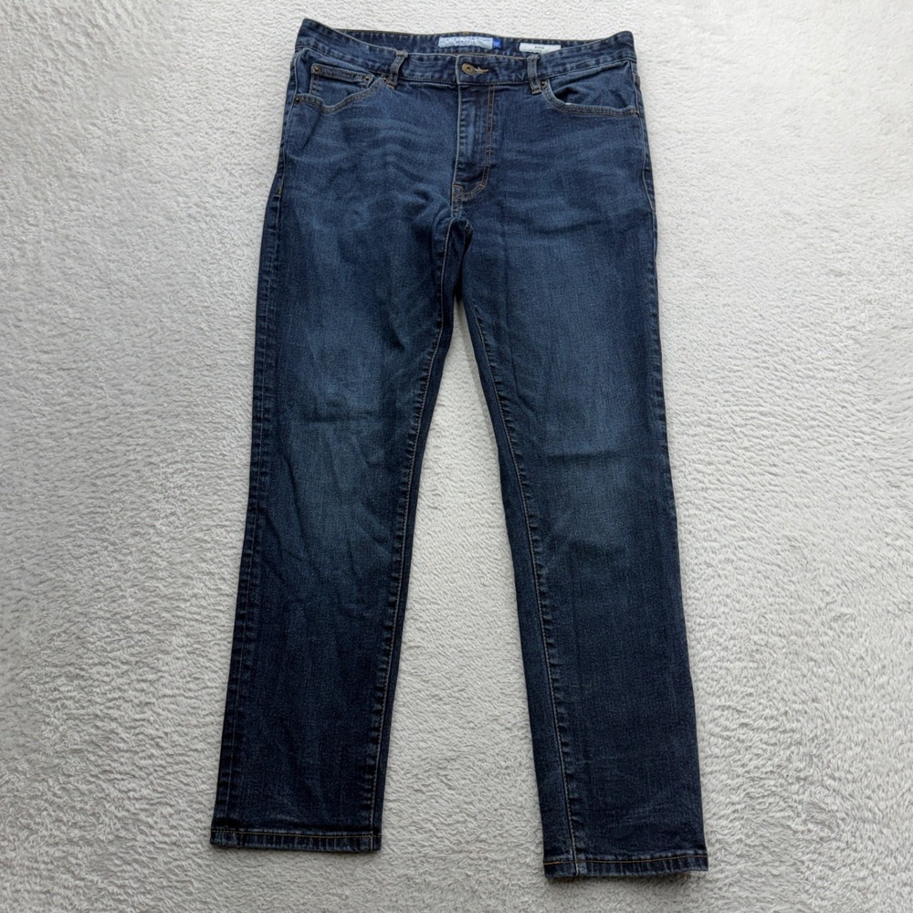 Peter Manning NYC Slim Fit Dark Wash Blue Jeans Mens 33x28 PMNYC Stretch Denim
